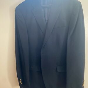 Classic Black Blazer with Gold Buttons